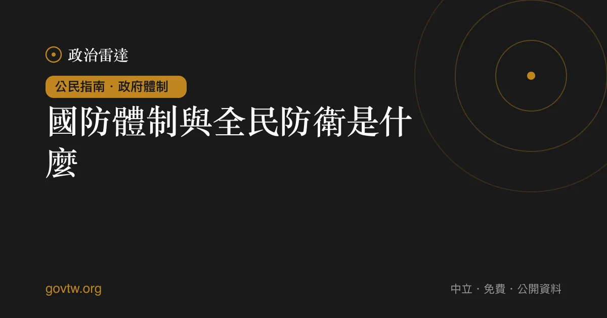 國防體制與全民防衛是什麼?