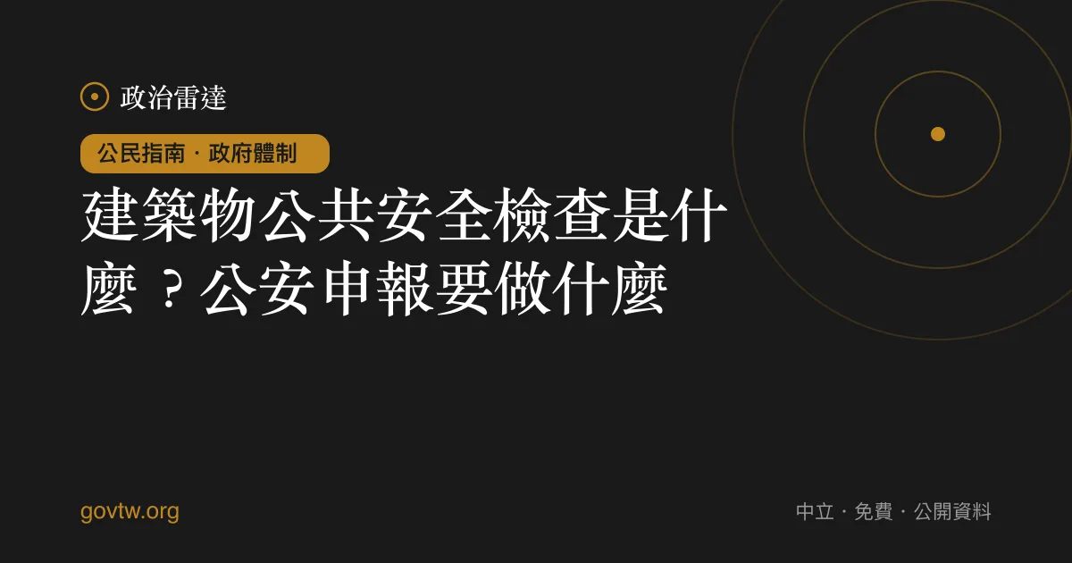 建築物公共安全檢查是什麼?公安申報要做什麼