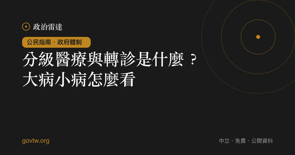 分級醫療與轉診是什麼?大病小病怎麼看